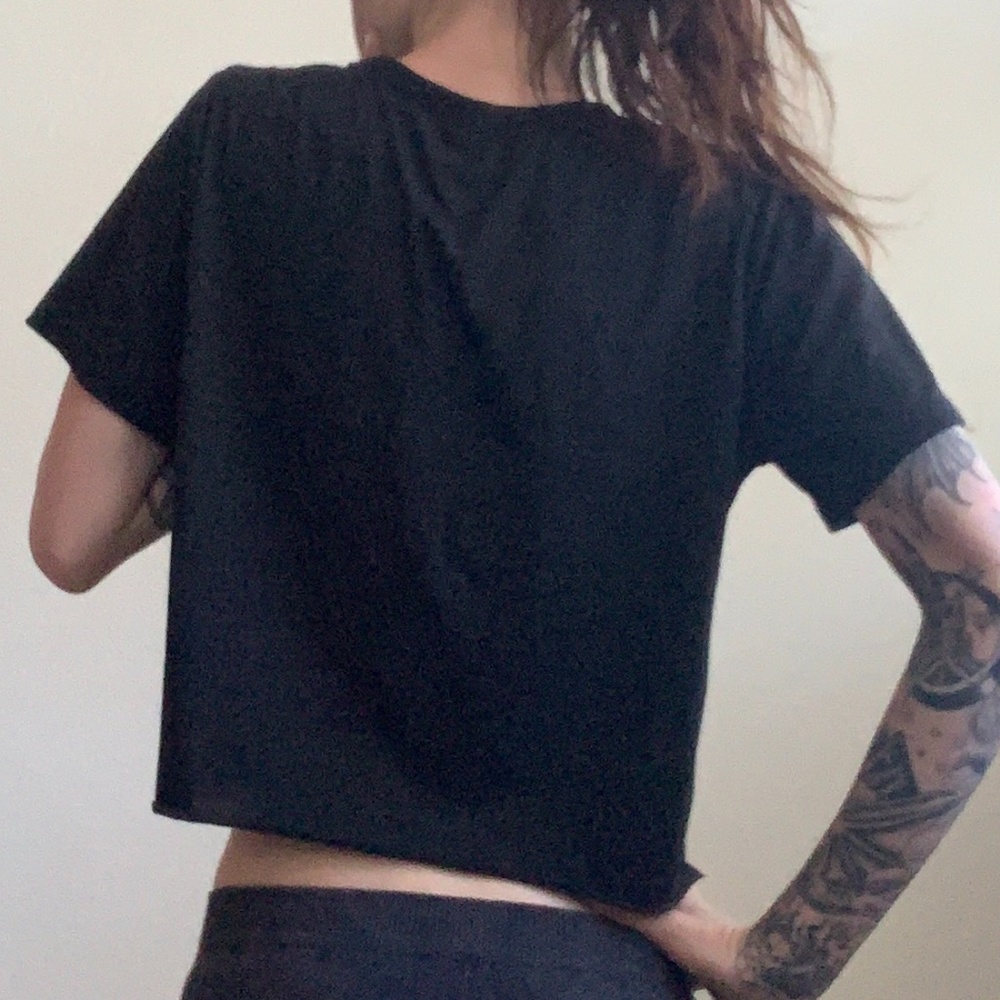 GIRL GANG Black Crop Top - Picture 4 of 4